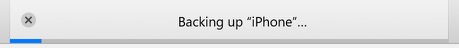 Backup progress bar in iTunes