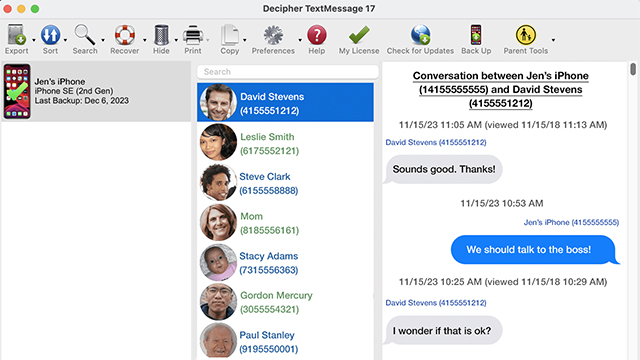 Print iPhone text messages as a PDF.