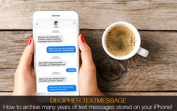 Save and copy many years of text messages from your iPhone to PC or Mac