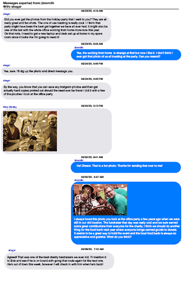Open the PDF of your Instagram messages and select Print to print them out.