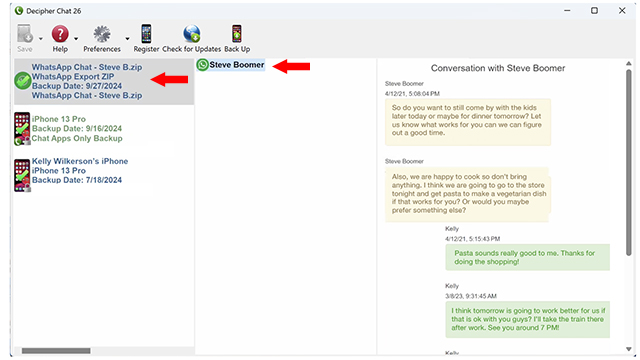 Save and print WhatsApp messages from Android on any Windows PC or Mac computer.
